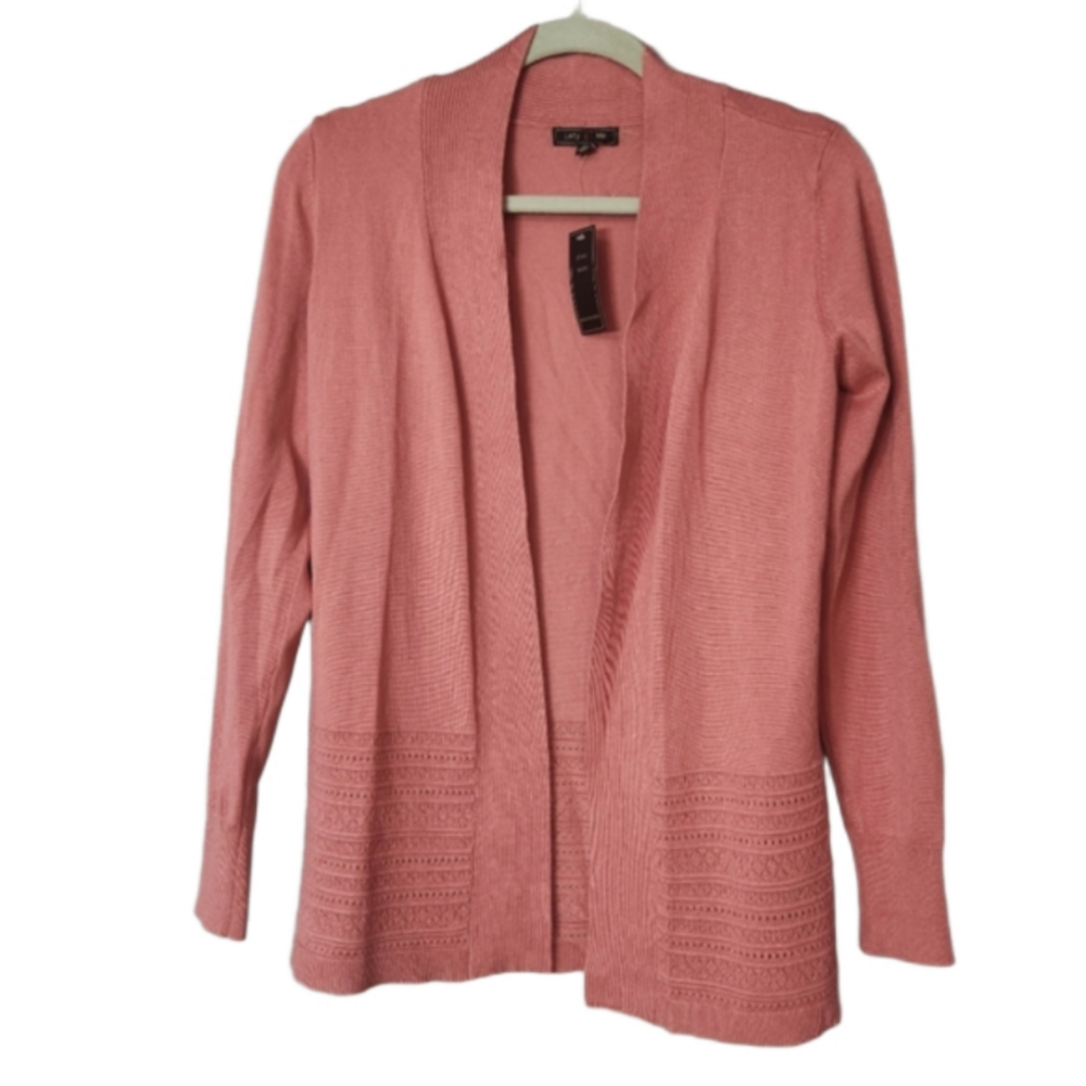 Lety & Me open cardigan NWT size XS dusty pink rose color